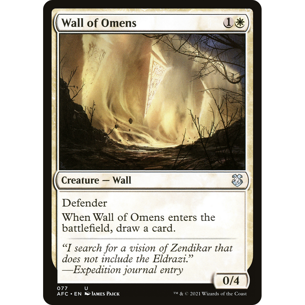 Wall of Omens (AFC-077) - Forgotten Realms Commander