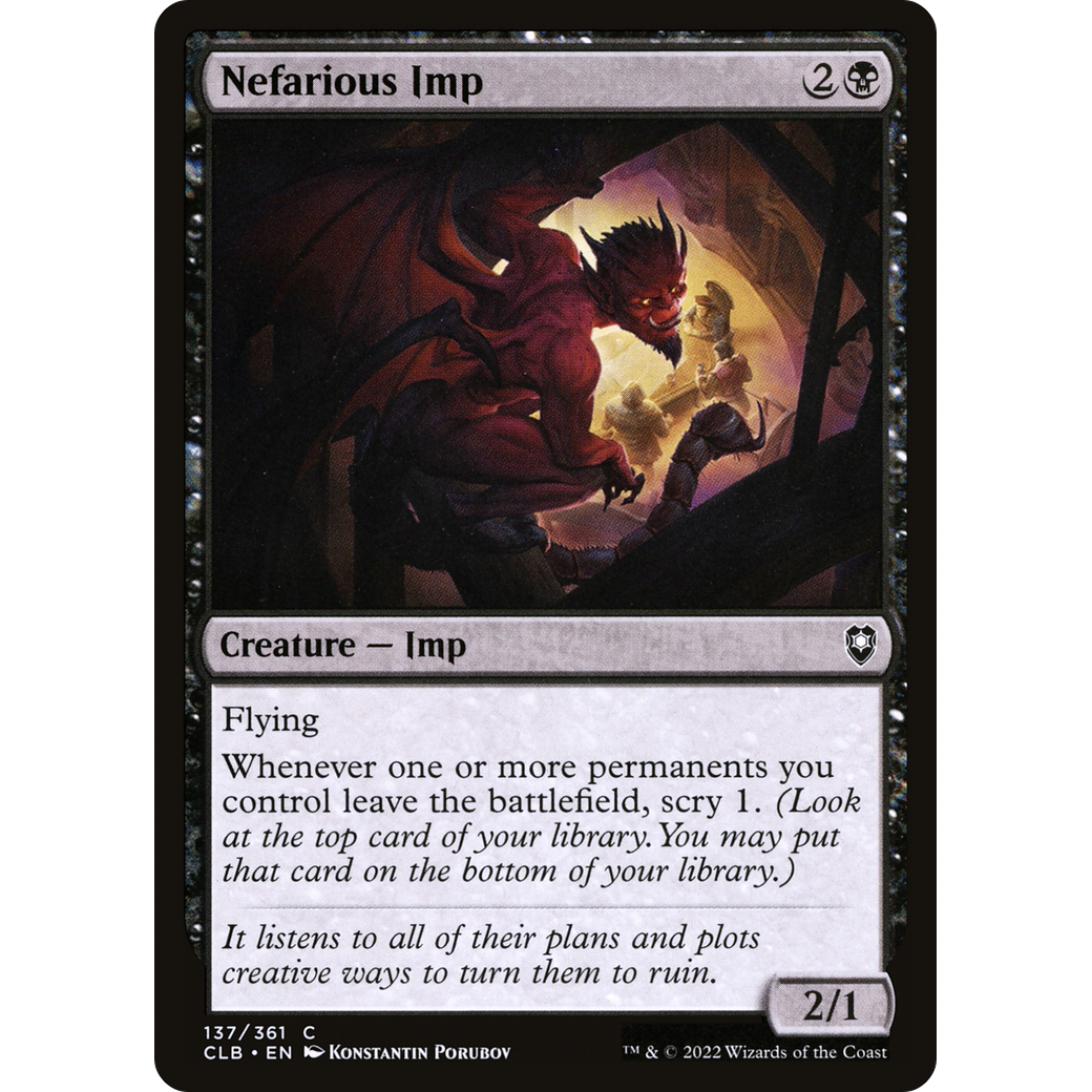 Nefarious Imp (CLB-137) - Commander Legends: Battle for Baldur's Gate Foil
