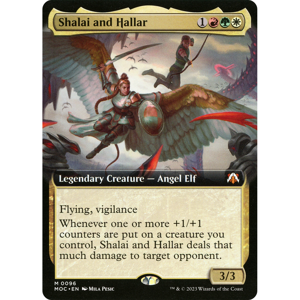 Shalai and Hallar (MOC-096) - March of the Machine Commander: (Extended Art) Foil
