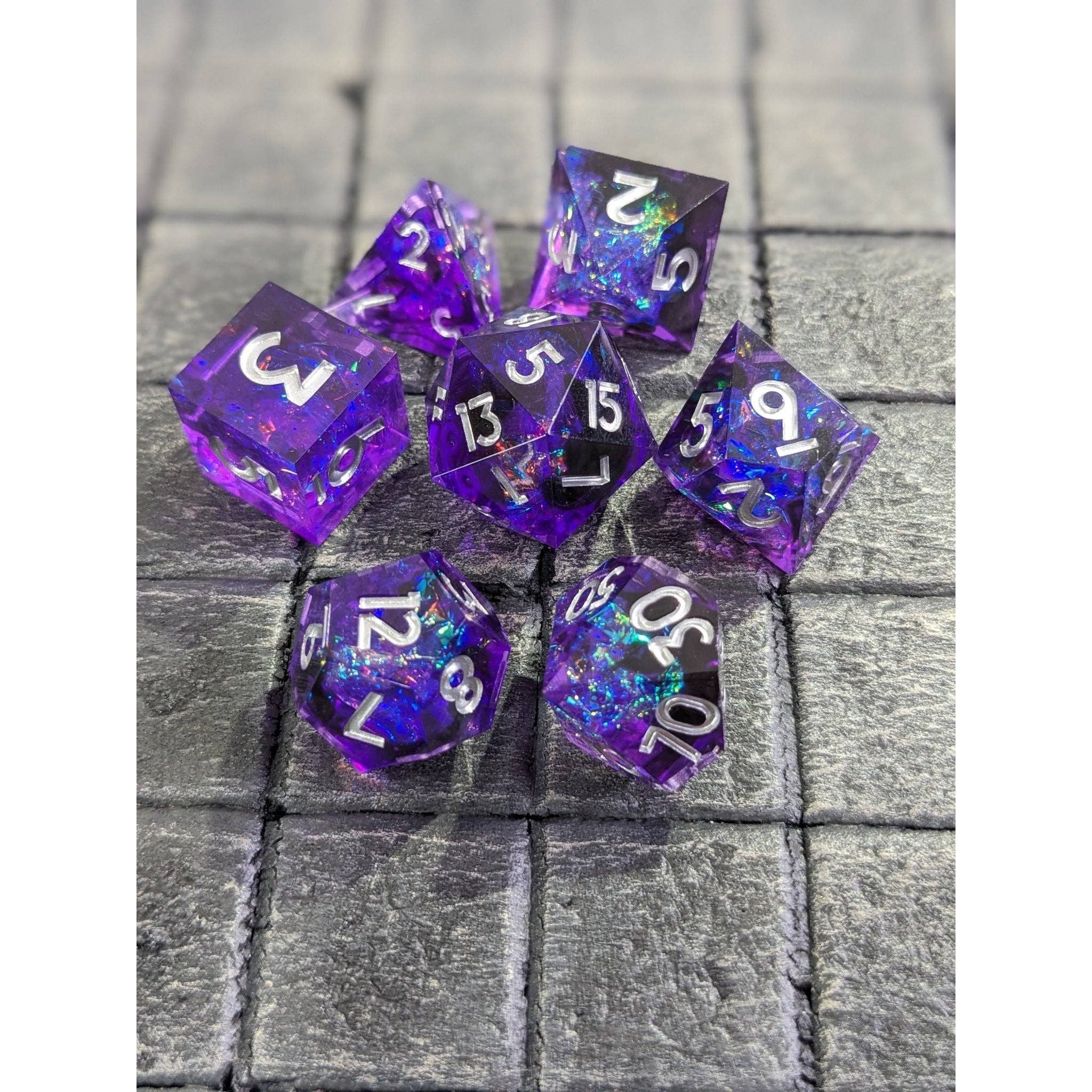 Mystic Nebula - 7 Piece Luxury D&D Dice Set