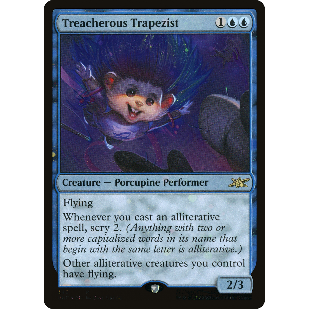Treacherous Trapezist (Galaxy Foil) (UNF-346) - Unfinity Foil