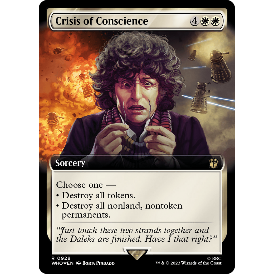 Crisis of Conscience (Extended Art) (Surge Foil) (WHO-928) - Doctor Who: (Extended Art) Foil