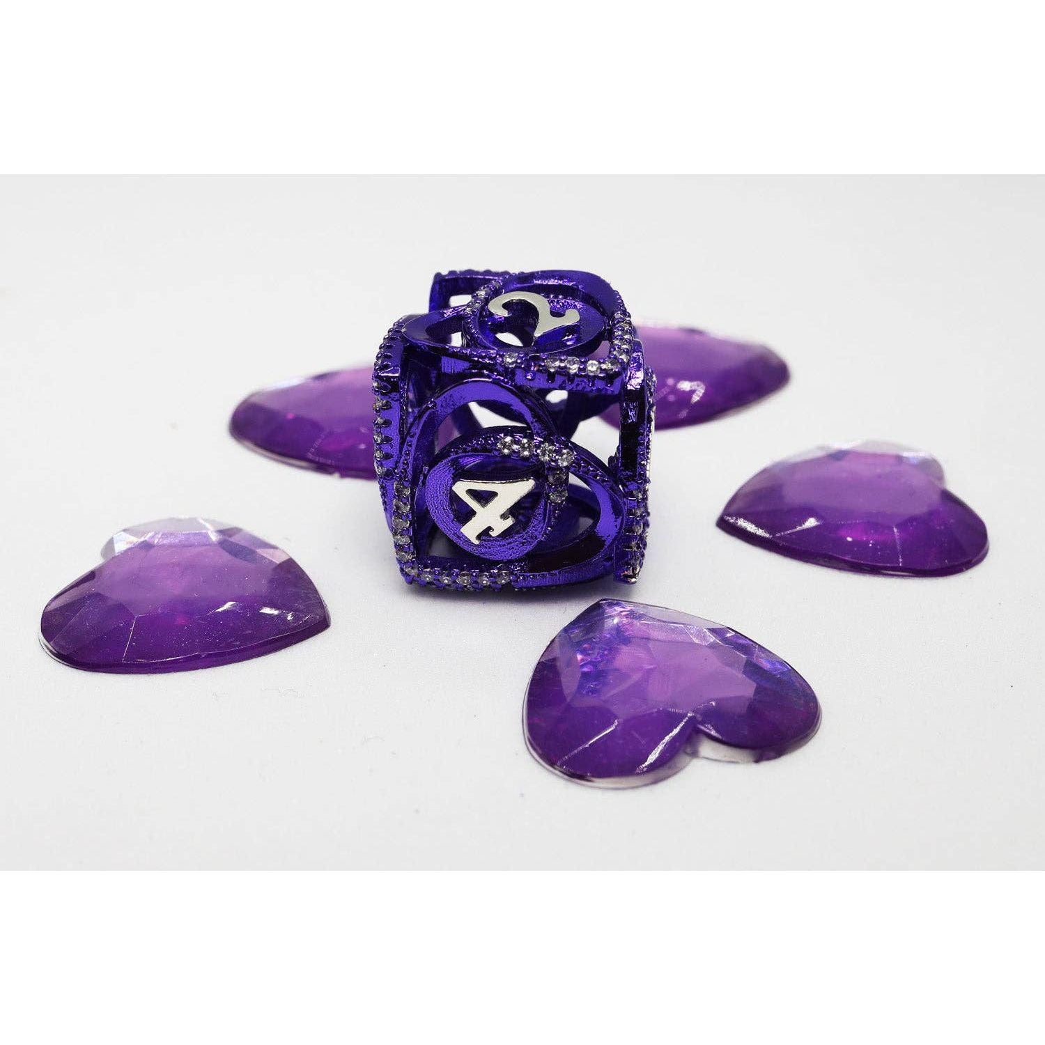 Hollow Hearts: Jeweled Purple - Metal RPG Dice Set