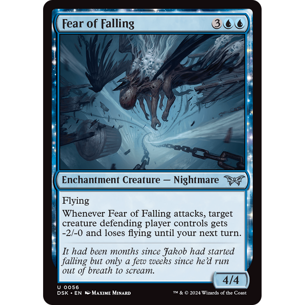 Fear of Falling (DSK-056) - Duskmourn: House of Horror: (enchantment)