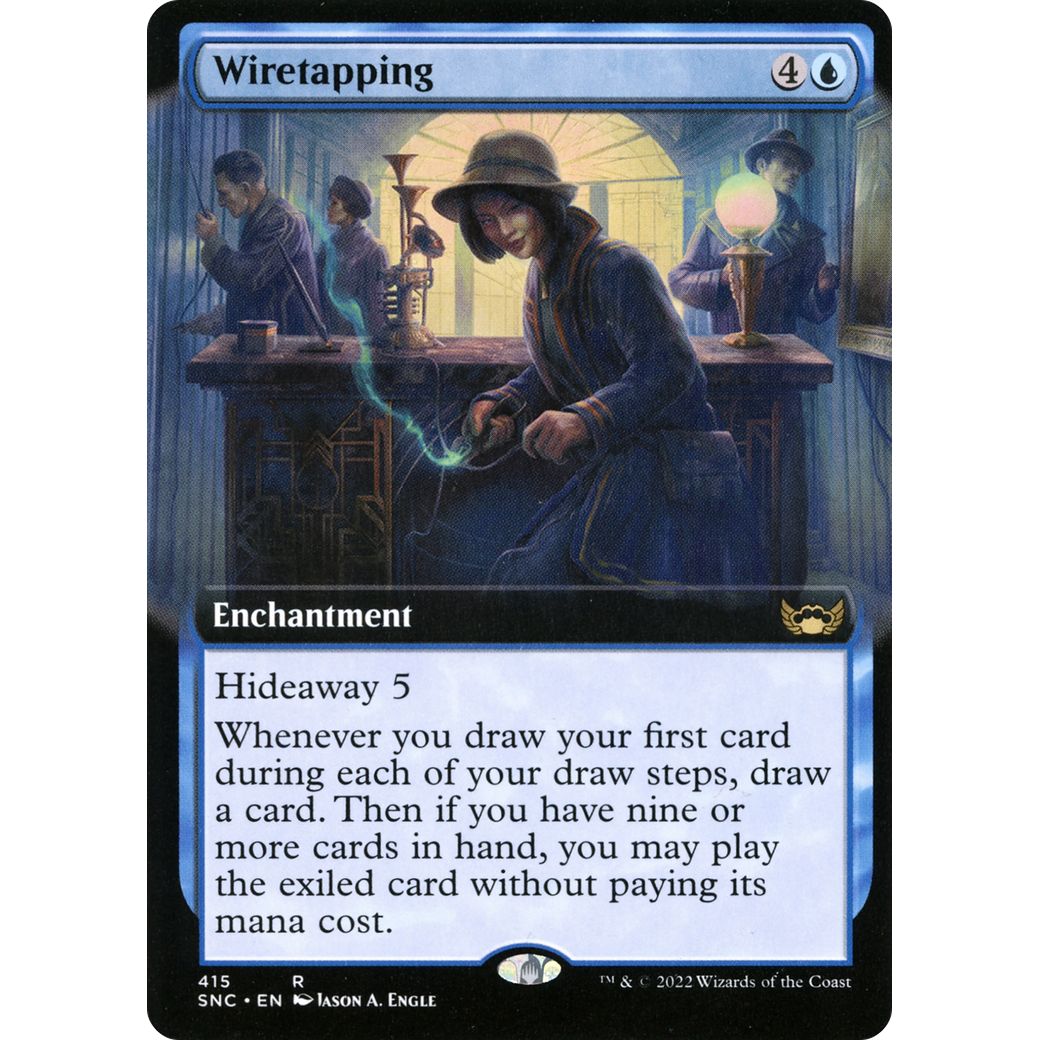 Wiretapping (Extended Art) (SNC-415) - Streets of New Capenna: (Extended Art) Foil