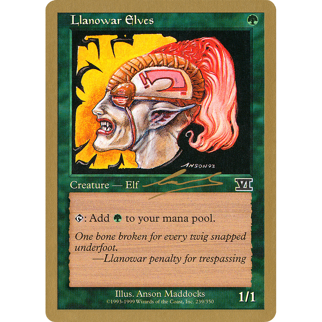 Llanowar Elves - 2000 Nicolas Labarre (6ED) (WCD-) - World Championship Decks 2000