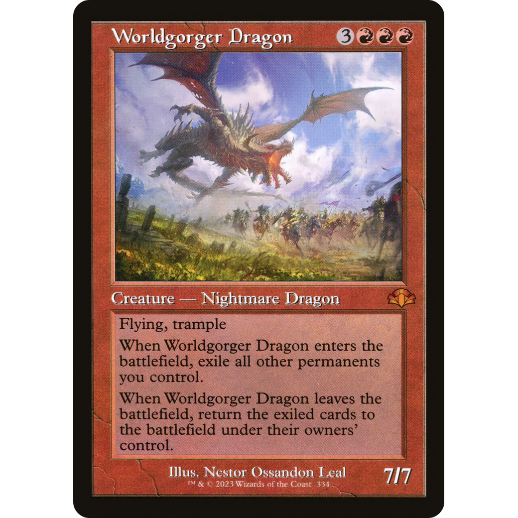 Worldgorger Dragon (Retro Frame) (DMR-334) - Dominaria Remastered Foil