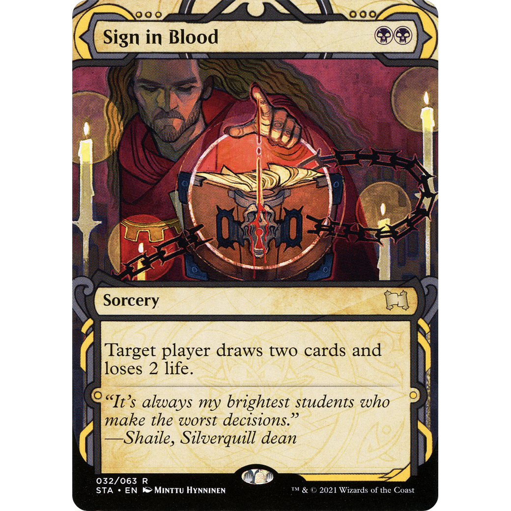 Sign in Blood (STA-032) - Strixhaven Mystical Archive: (Showcase) (Borderless)
