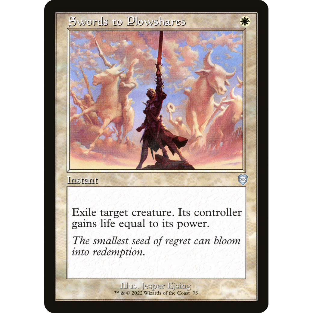 Swords to Plowshares (Retro Frame) (BRC-075) - The Brothers' War Commander