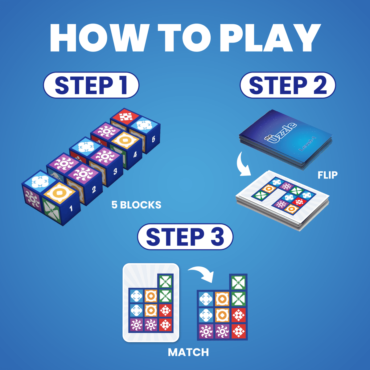 The Uzzle - Fast-Paced Pattern Puzzle Game – Family Fun: 1 Uzzle Game