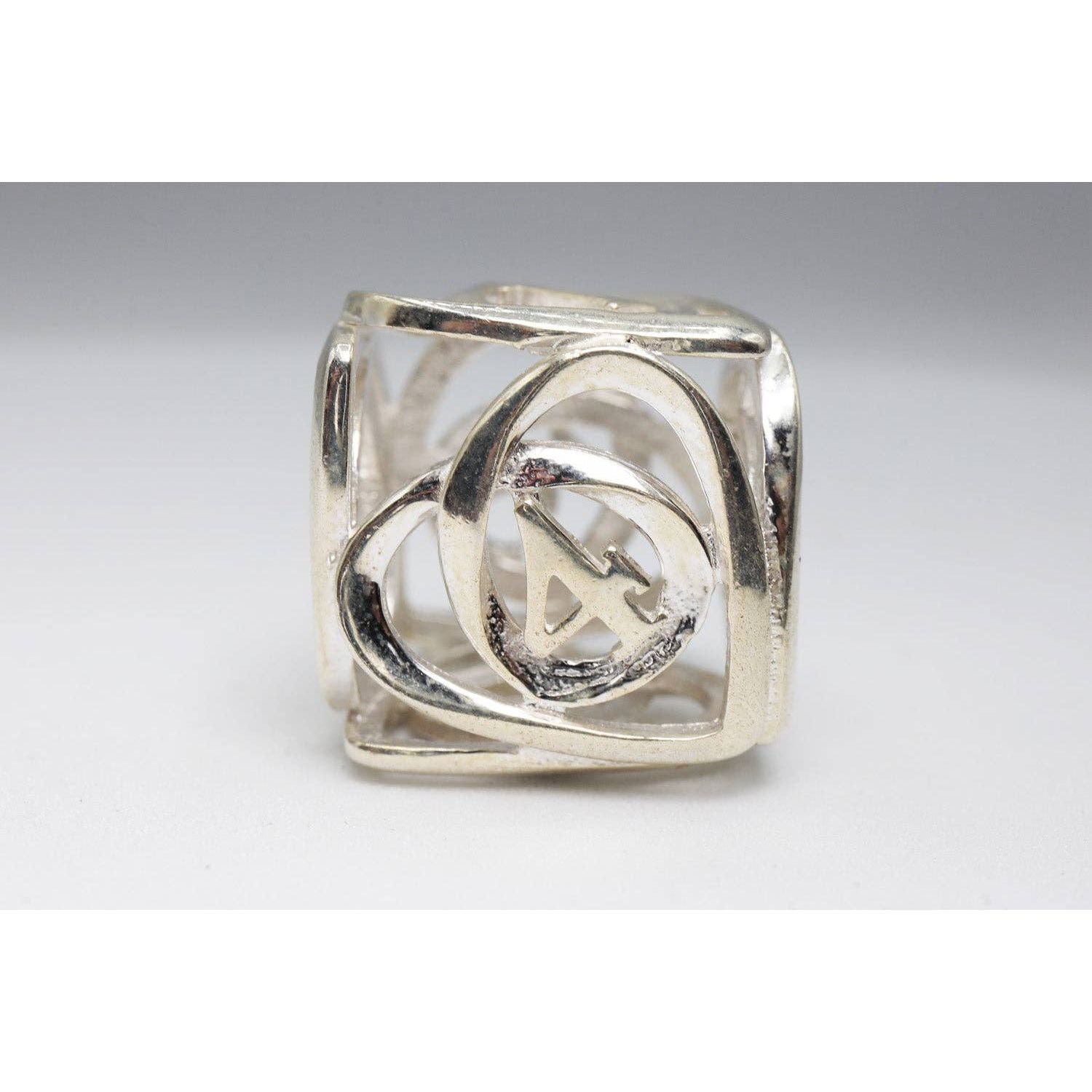 Hollow Hearts: Sterling Silver - Premium RPG Metal Dice Set