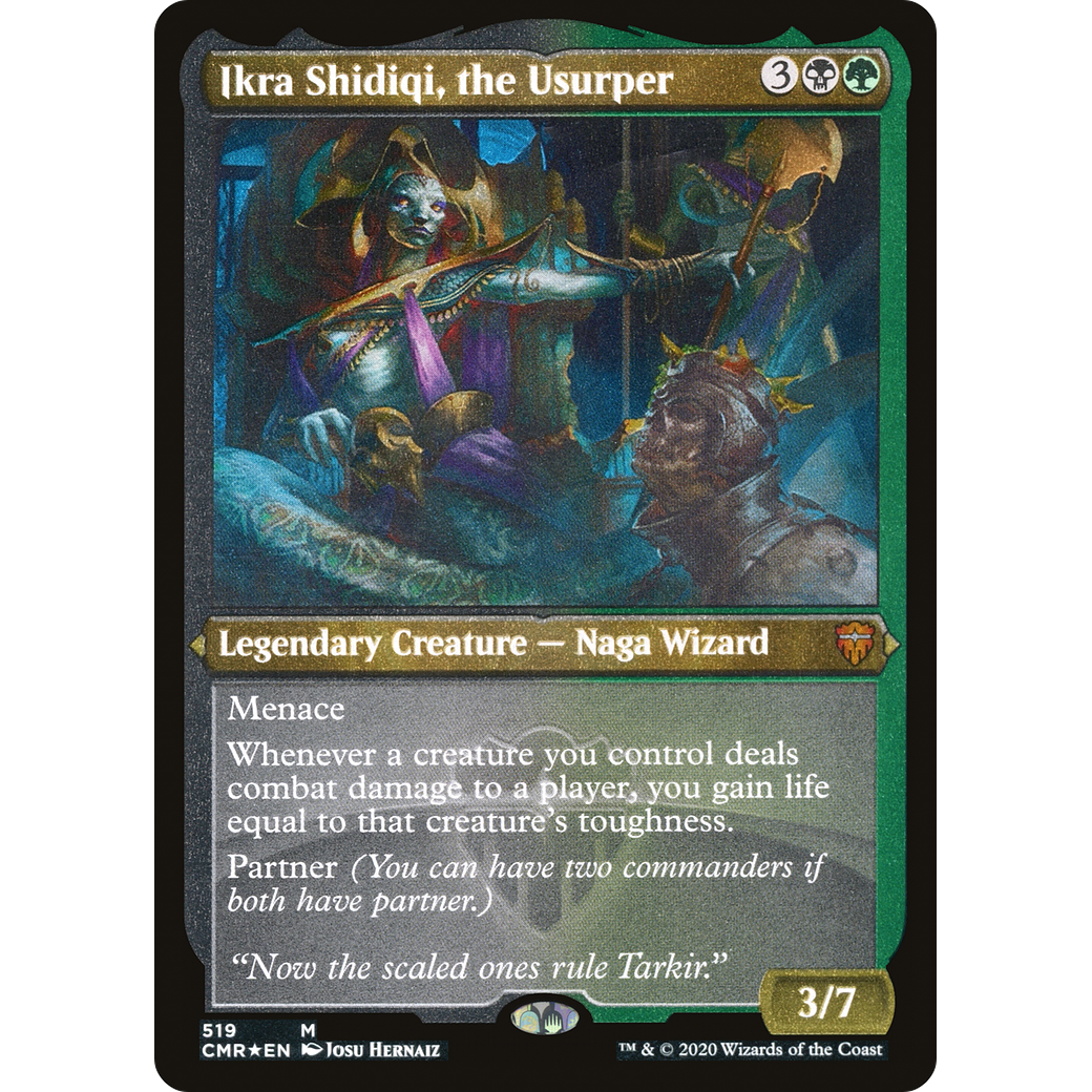 Ikra Shidiqi, the Usurper (Foil Etched) (CMR-519) - Commander Legends Foil