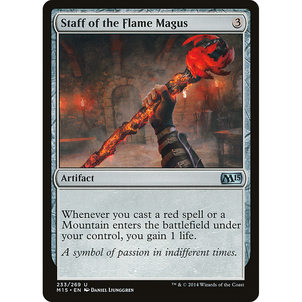 Staff of the Flame Magus (M15-233) - Magic 2015