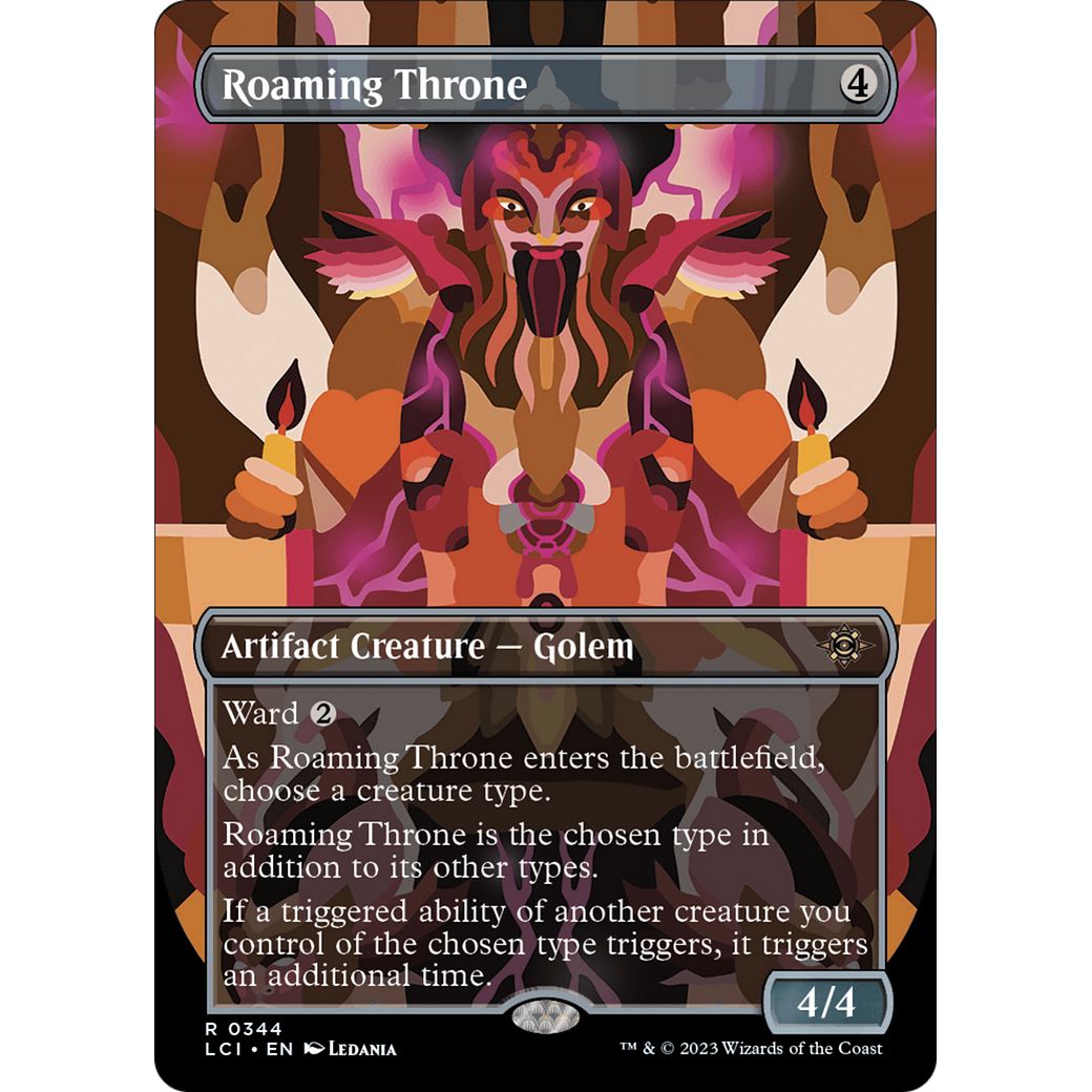 Roaming Throne (LCI-344) - The Lost Caverns of Ixalan (Borderless) Foil