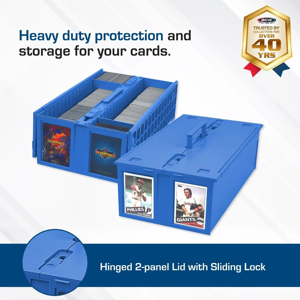 Collectible Card Bin 1600+ Card Storage - Blue