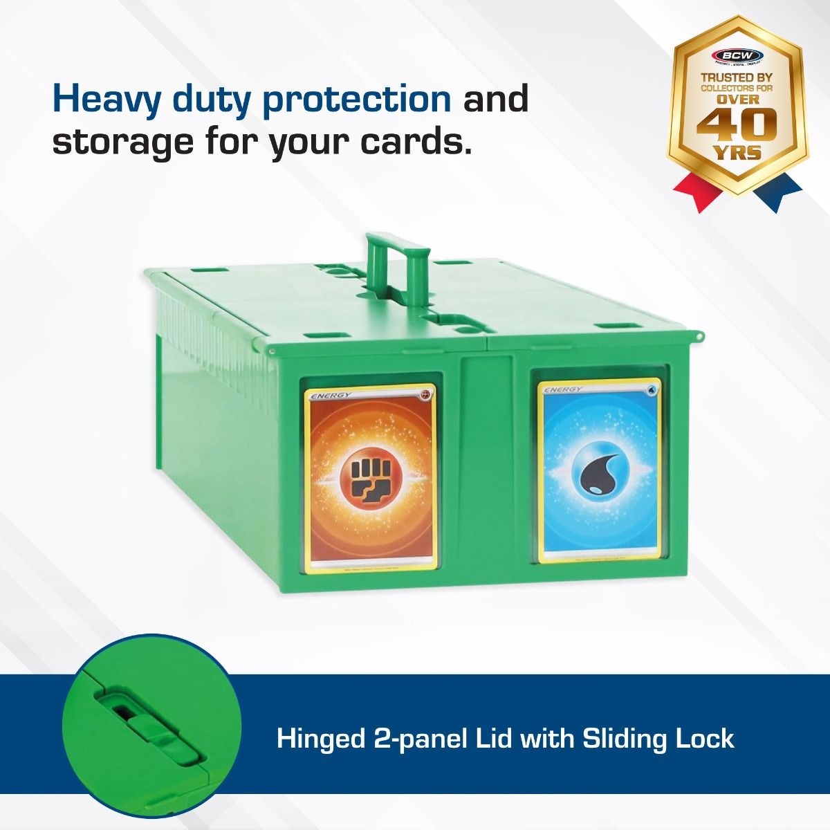 Collectible Card Bin 1600+ Card Storage - Green