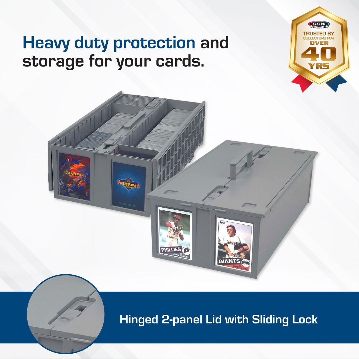 Collectible Card Bin 1600+ Card Storage - Grey