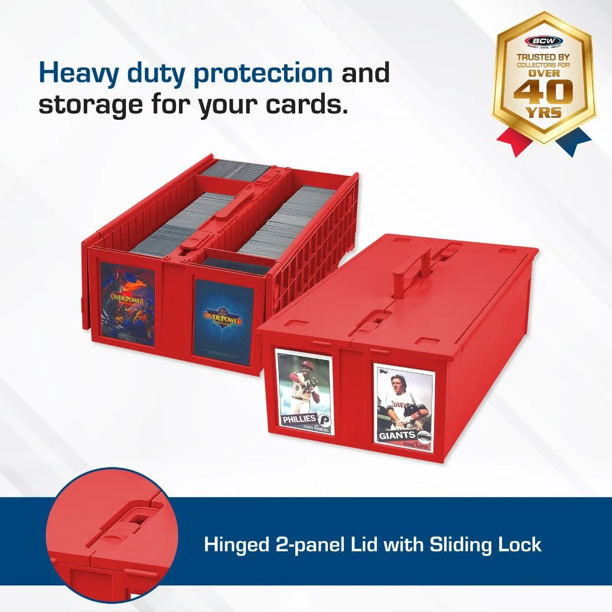 Collectible Card Bin 1600+ Card Storage - Red