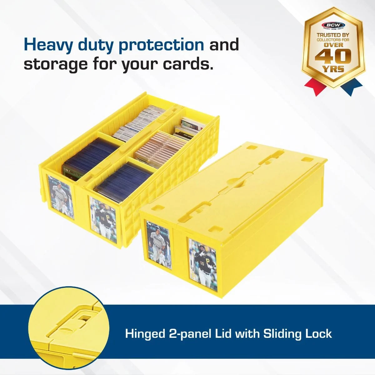 Collectible Card Bin 1600+ Card Storage - Yellow