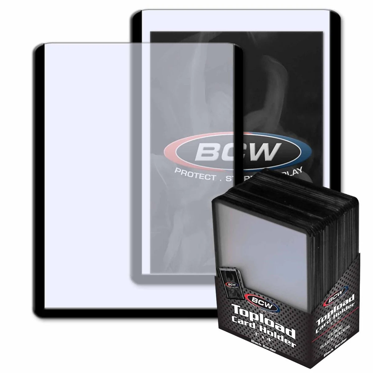 BCW Toploader Card Holder - Black Border