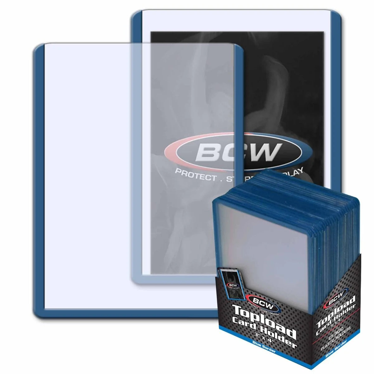 BCW Toploader Card Holder - Blue Border