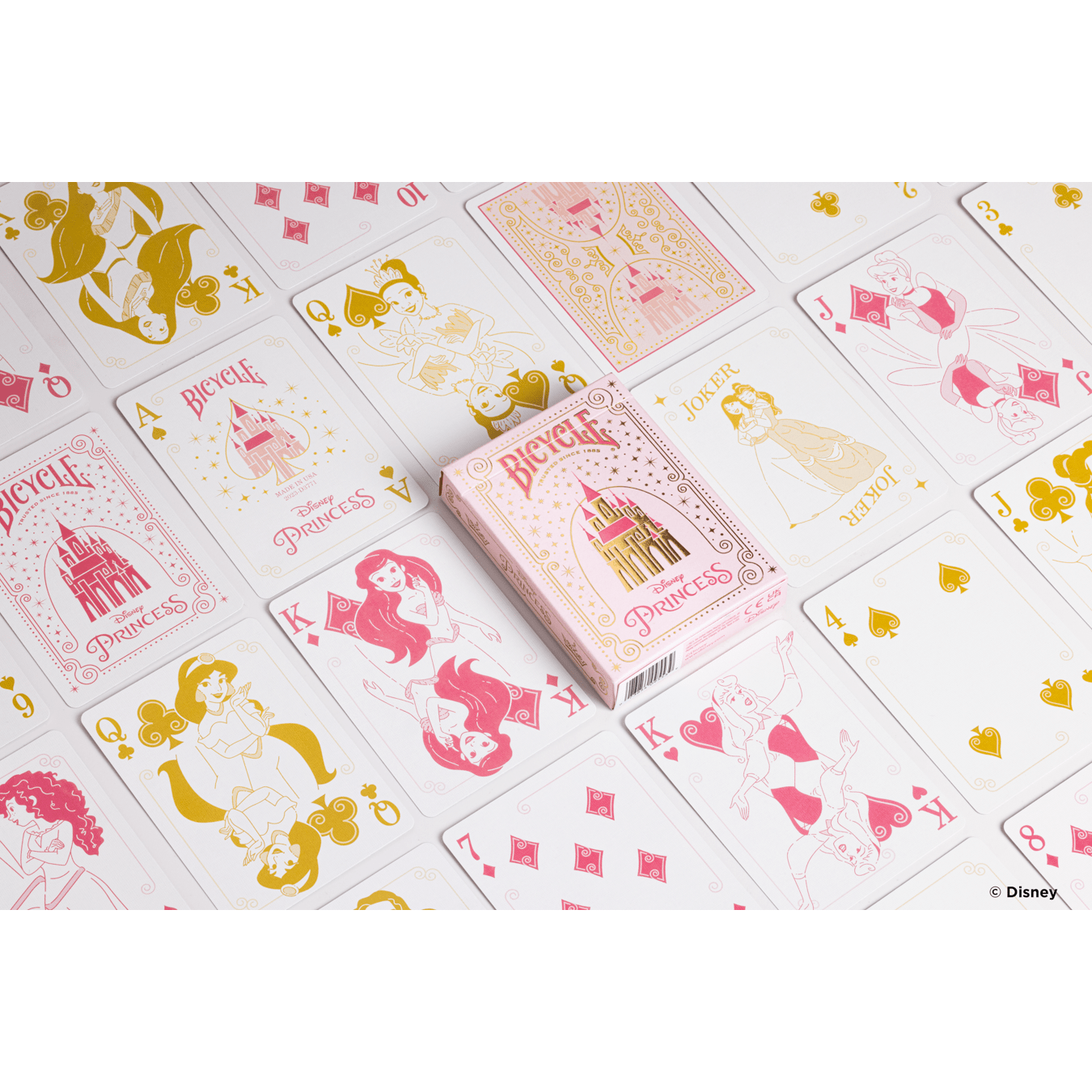 Disney Princesses Navy/Pink Playing Cards