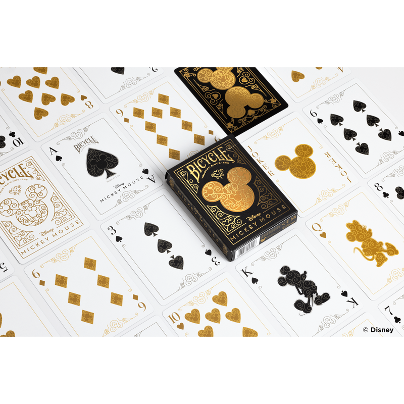 Bicycle Playing Cards: Disney - Black & Gold Mickey