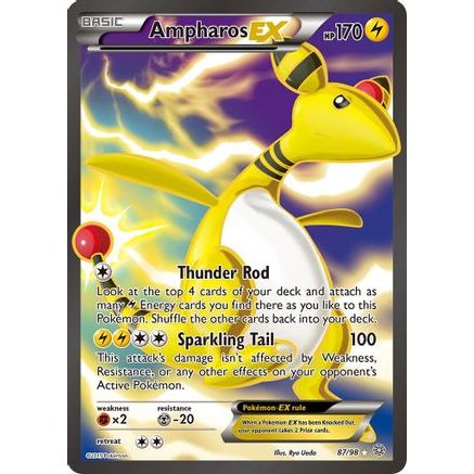 Ampharos EX (87 Full Art) 87/98 - XY  Ancient Origins Holofoil