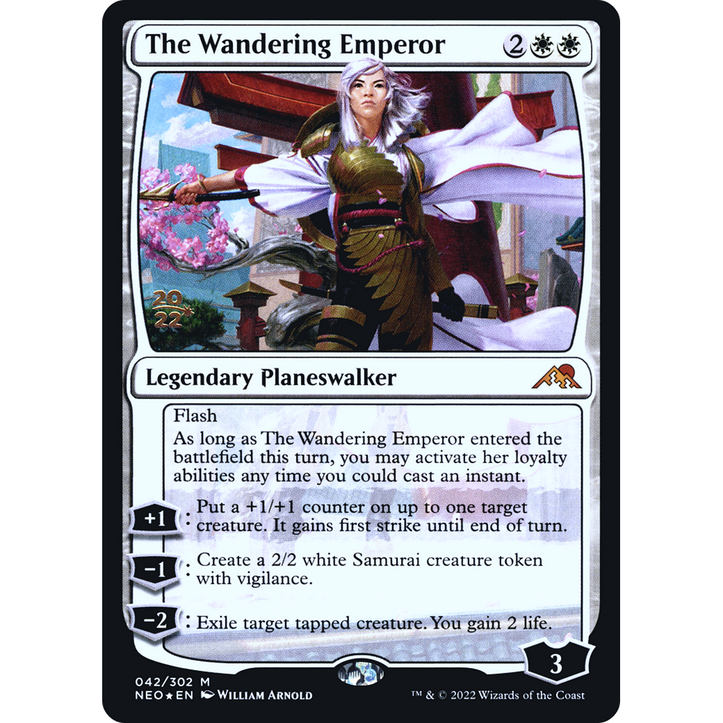 The Wandering Emperor (PRE-42S) - Kamigawa: Neon Dynasty Promos Foil