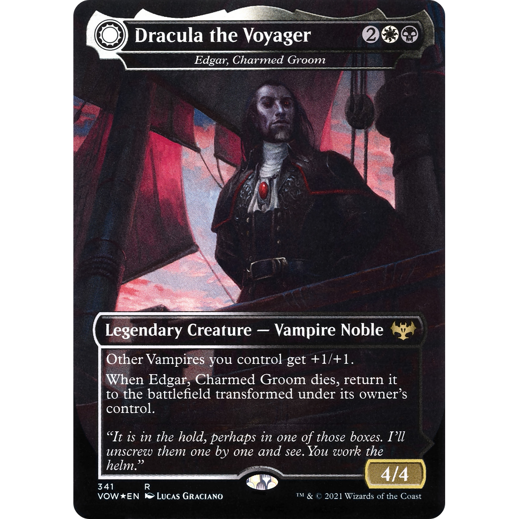 Dracula the Voyager - Edgar, Charmed Groom (VOW-341) - Innistrad: Crimson Vow: (Double Faced Transform) (Borderless)