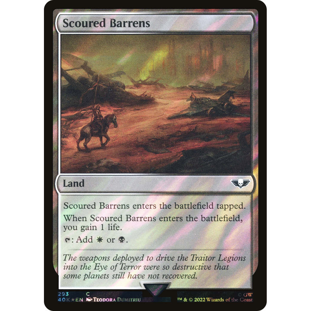 Scoured Barrens (40K-293) - Warhammer 40,000 Commander Foil