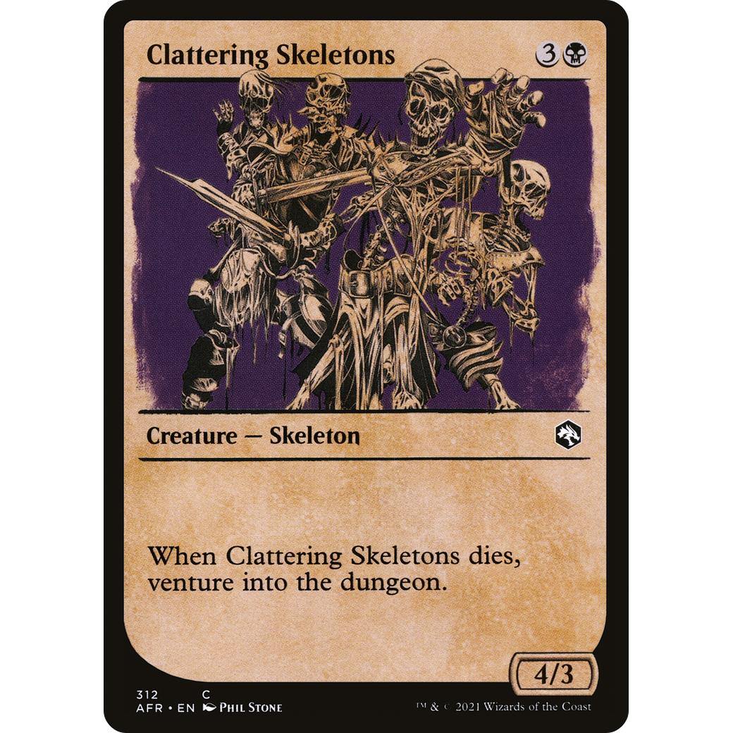 Clattering Skeletons (Showcase) (AFR-312) - Adventures in the Forgotten Realms: (Showcase) Foil