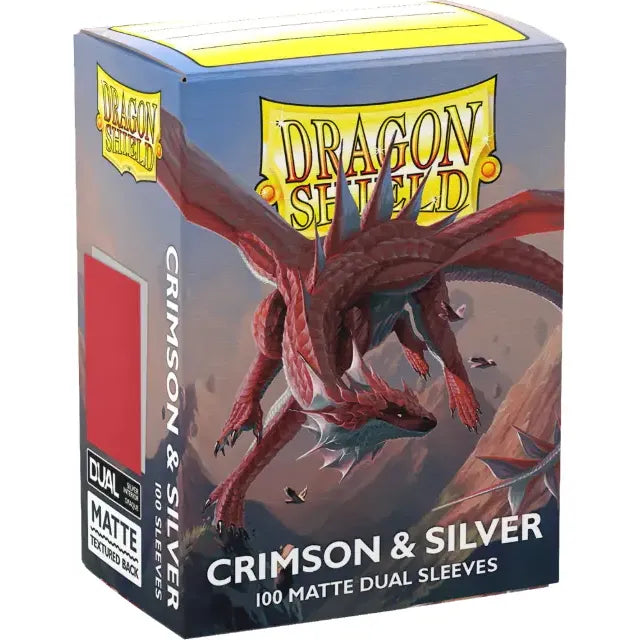 Dragon Shield: Crimson & Silver 100ct Dual Matte Sleeves