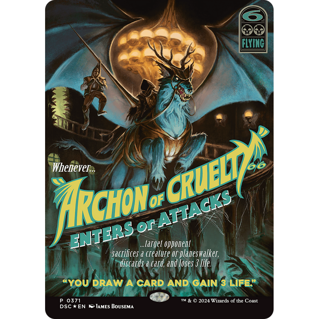 Archon of Cruelty (DSC-371) - Duskmourn: House of Horror Commander (Borderless) Foil