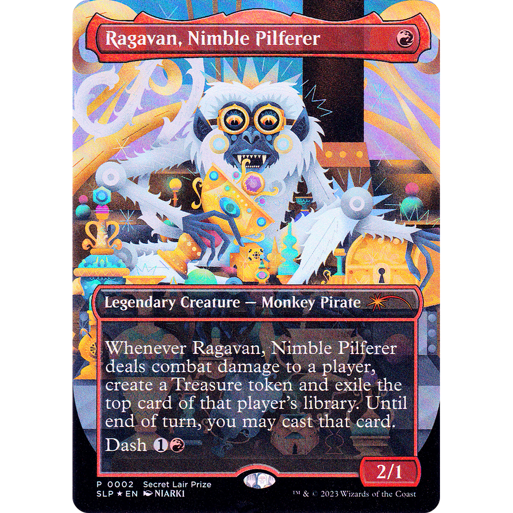 Ragavan, Nimble Pilferer (SLP-002) - Secret Lair Showdown (Borderless) Foil