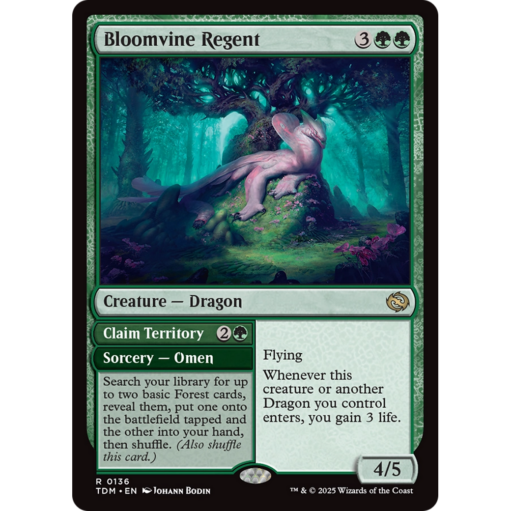 Bloomvine Regent // Claim Territory (TDM-136) - Tarkir: Dragonstorm Foil