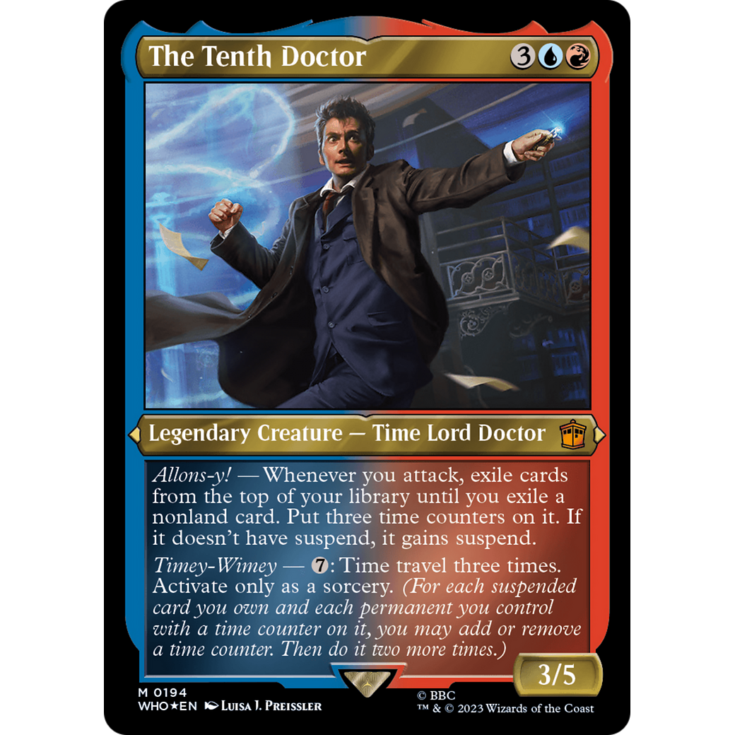 The Tenth Doctor (Display Commander) - Thick Stock (WHO-194) - Doctor Who Foil