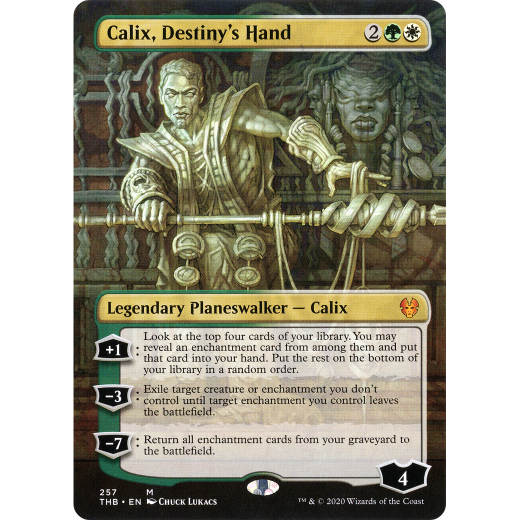 Calix, Destiny's Hand (Borderless) (THB-257) - Theros Beyond Death (Borderless) Foil