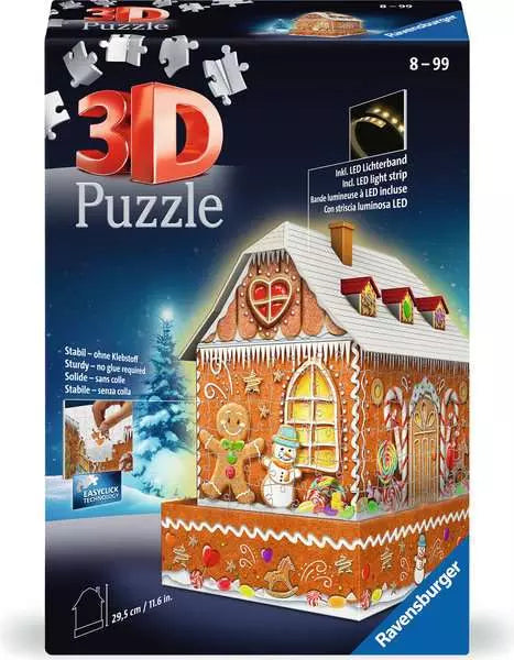 Gingerbread House - Night Edition 216pc 3D Puzzle