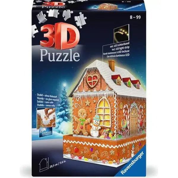 Gingerbread House - Night Edition 216pc 3D Puzzle