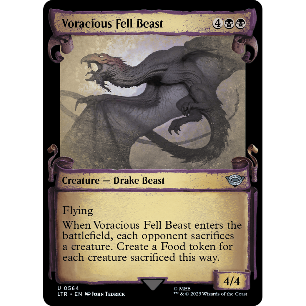 Voracious Fell Beast (LTR-564) - The Lord of the Rings: Tales of Middle-earth: (Showcase) Foil
