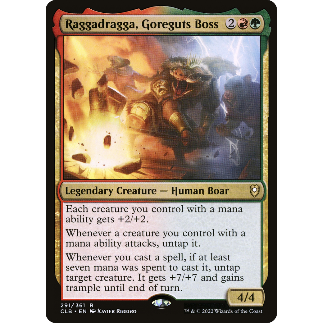 Raggadragga, Goreguts Boss (CLB-291) - Commander Legends: Battle for Baldur's Gate Foil