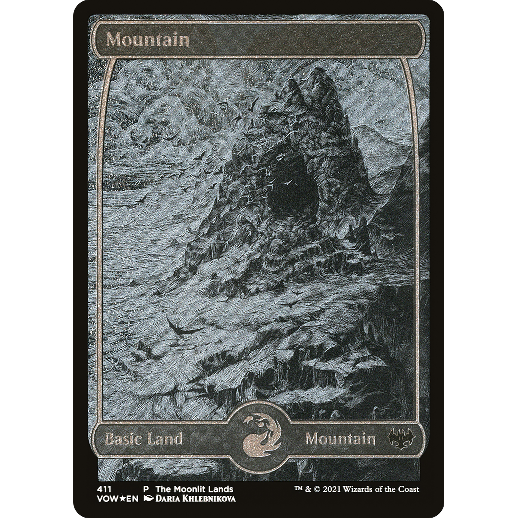 Mountain (VOW-411) - Innistrad: Crimson Vow Etched Foil