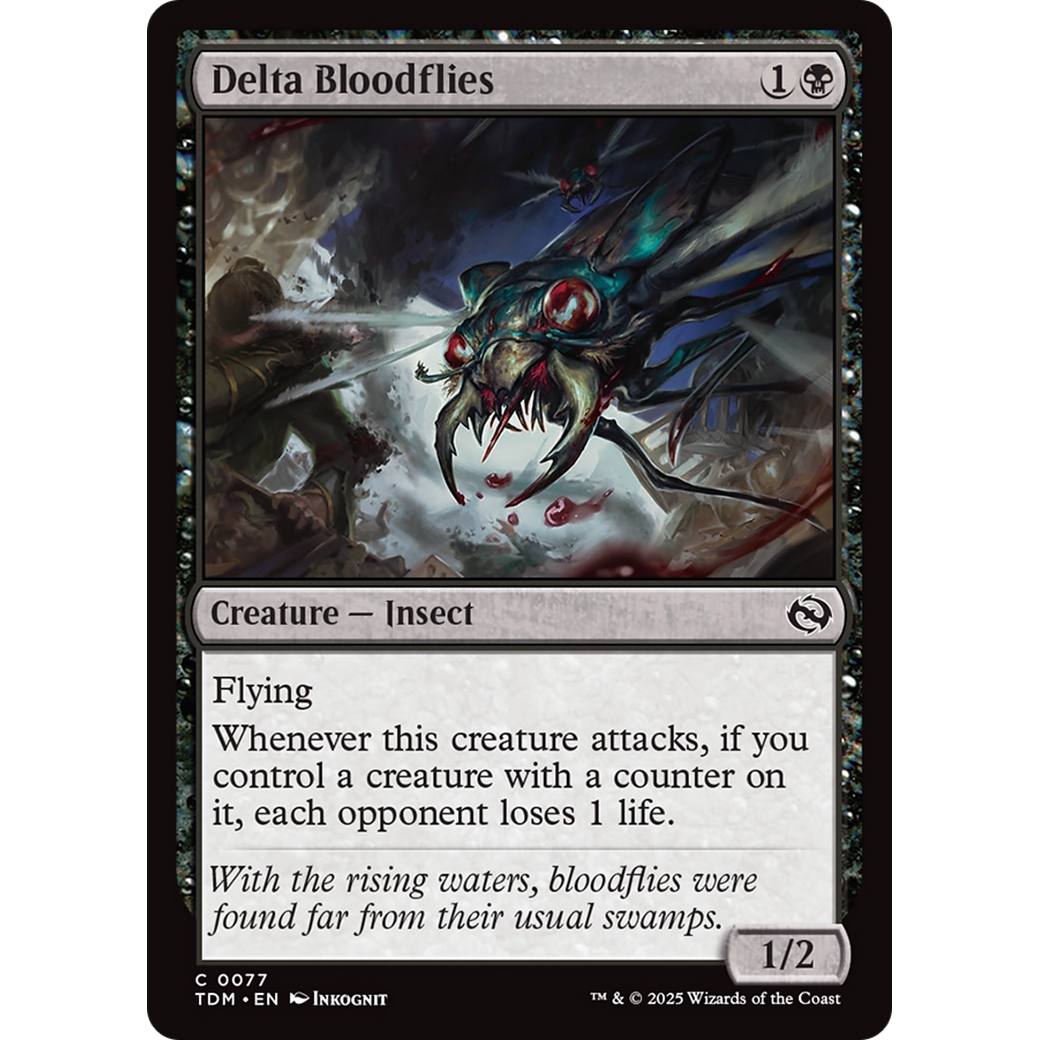 Delta Bloodflies (TDM-077) - Tarkir: Dragonstorm Foil