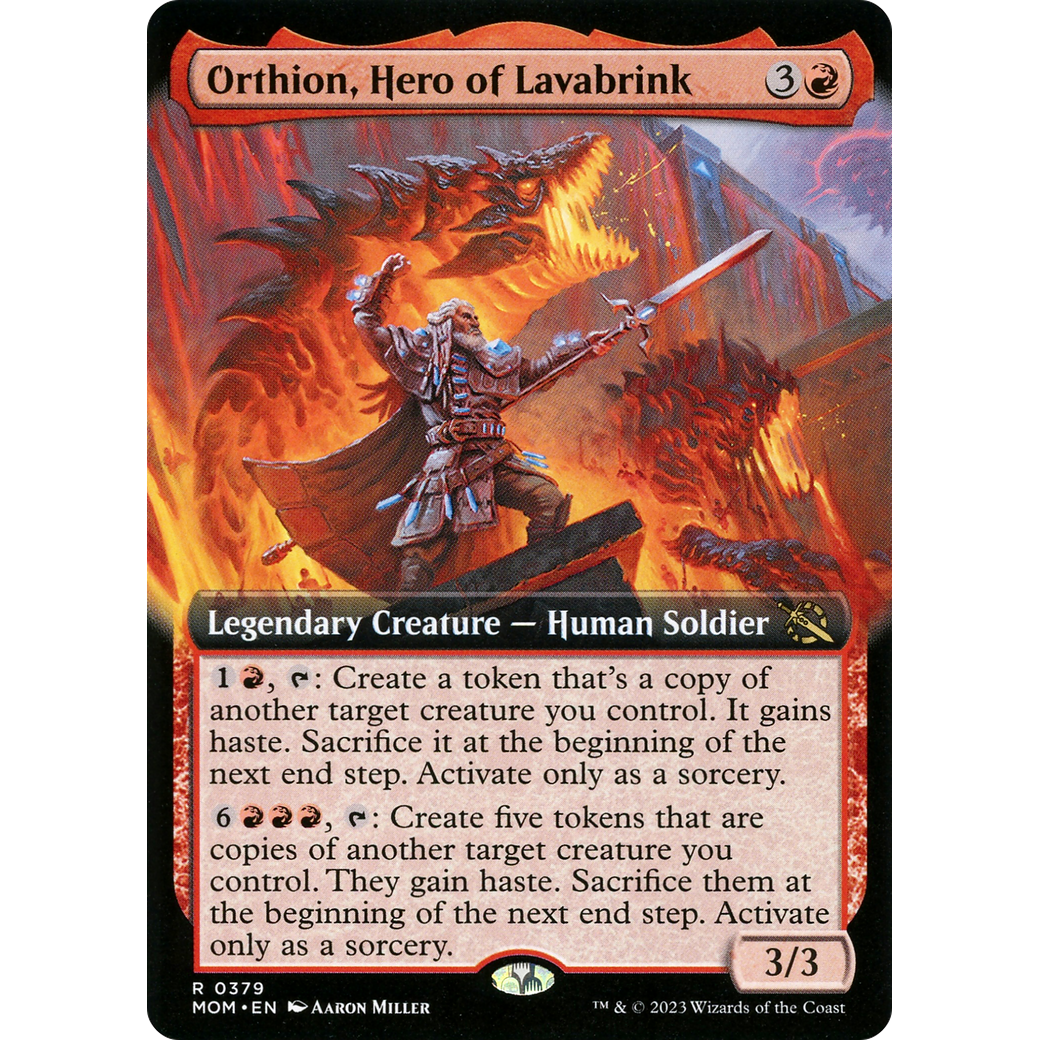 Orthion, Hero of Lavabrink (MOM-379) - March of the Machine: (Extended Art)