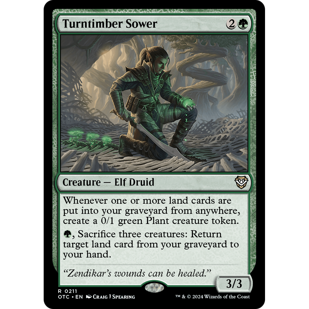 Turntimber Sower (OTC-211) - Outlaws of Thunder Junction Commander