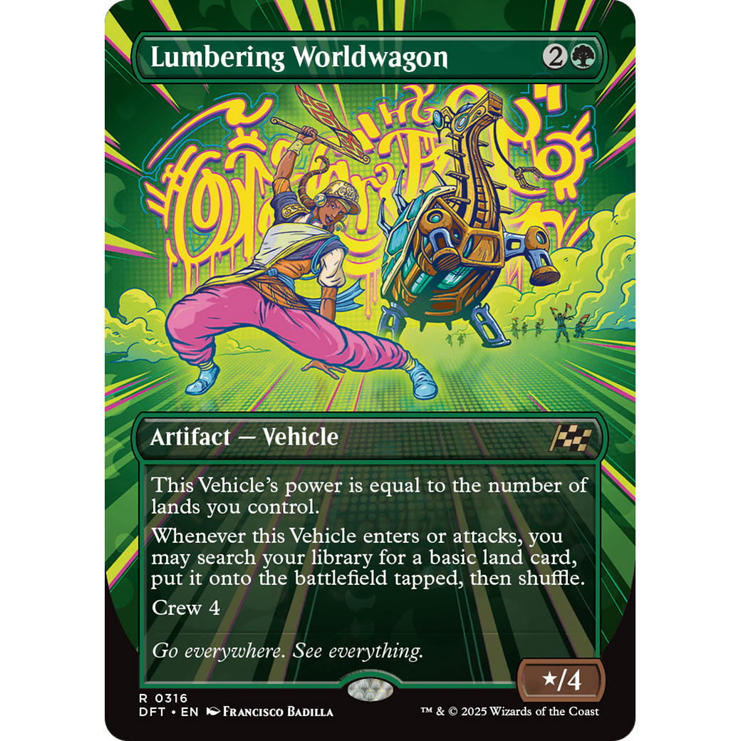 Lumbering Worldwagon (DFT-316) - Aetherdrift (Borderless) Foil