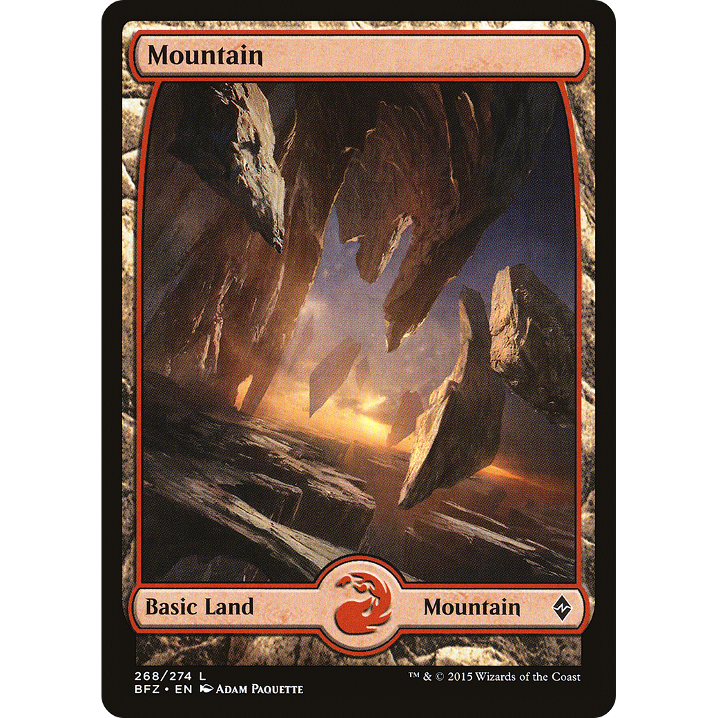 Mountain (268) - Full Art (BFZ-268) - Battle for Zendikar