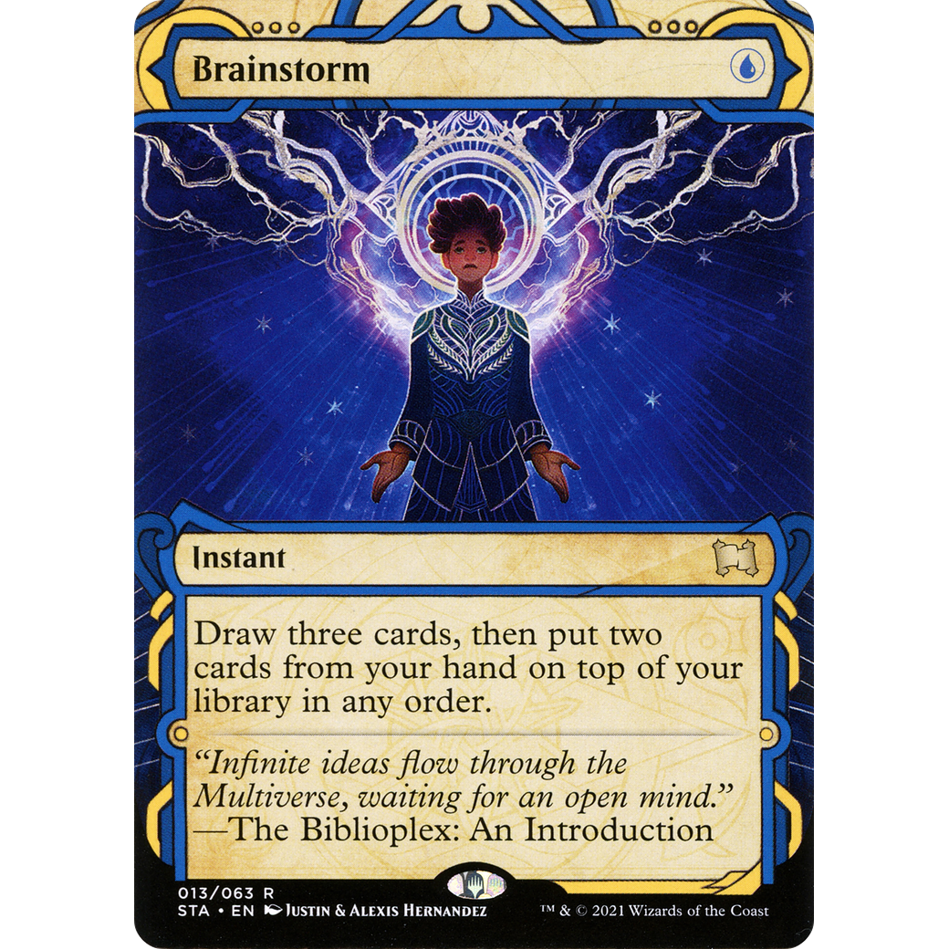 Brainstorm (STA-013) - Strixhaven Mystical Archive: (Showcase) (Borderless)