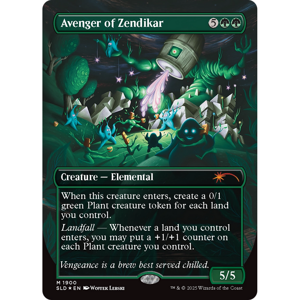Avenger of Zendikar (Double Rainbow Foil) (SLD-1900) - Secret Lair Drop (Borderless) Foil